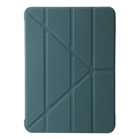 For iPad Pro 13 2025 / 2024 TPU Deformation Flip Leather Tablet Case with Holder(Dark Green) by bashfashion
