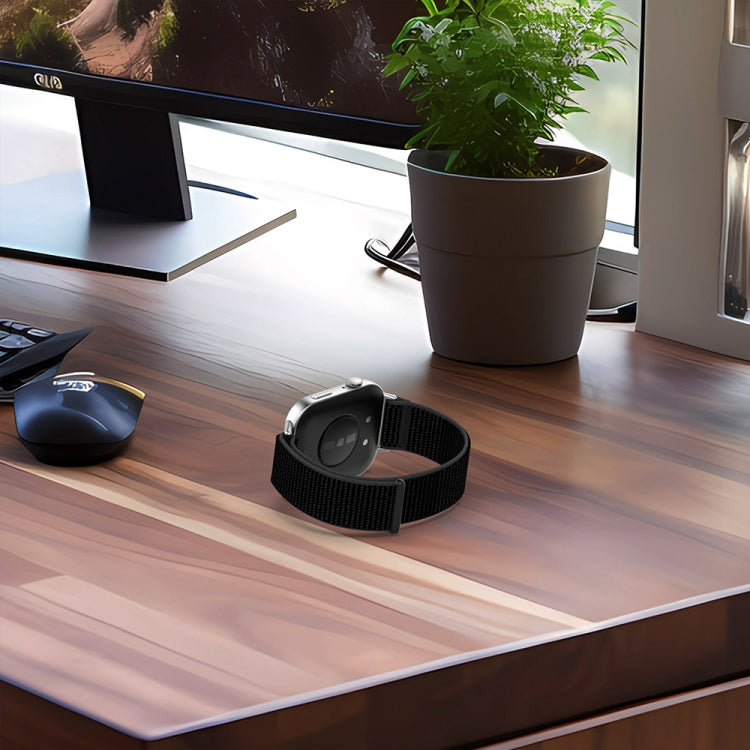 For Huawei Watch Fit3 Nylon Loop Hook and Loop Fastener Watch Band(Ocean Blue) by bashfashion