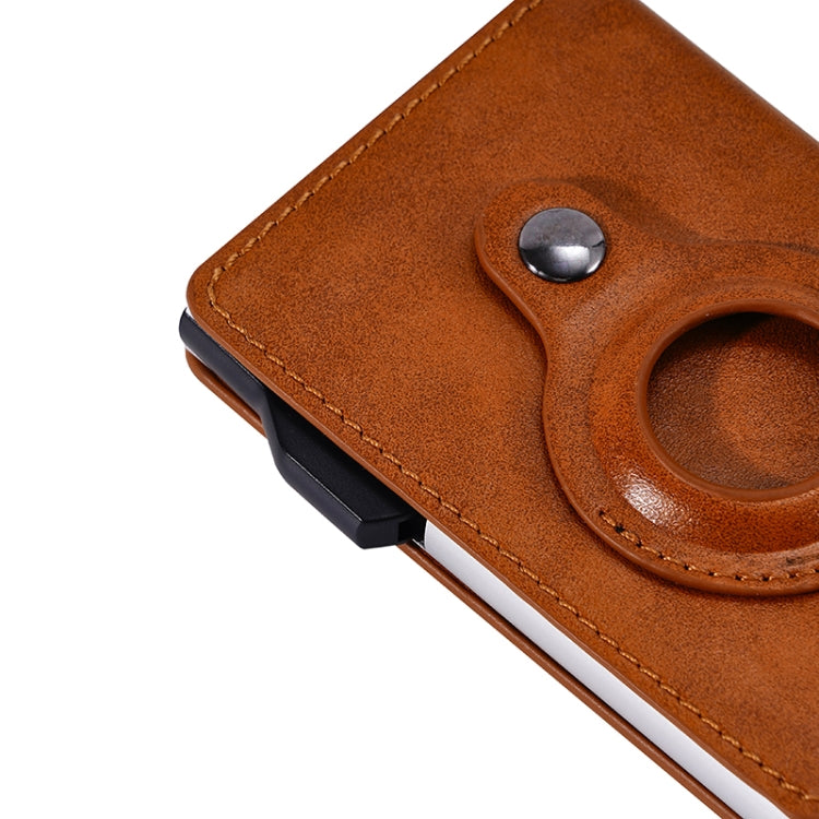 FY2402 RFID Anti-magnetic Crazy Horse Texture PU Card Bag(Brown) by bashfashion