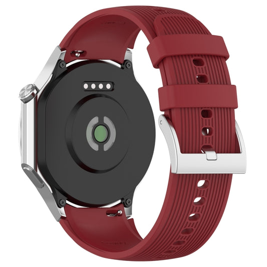 For OPPO Watch X2 Vertical Texture Silicone Watch Band(Red) by bashfashion