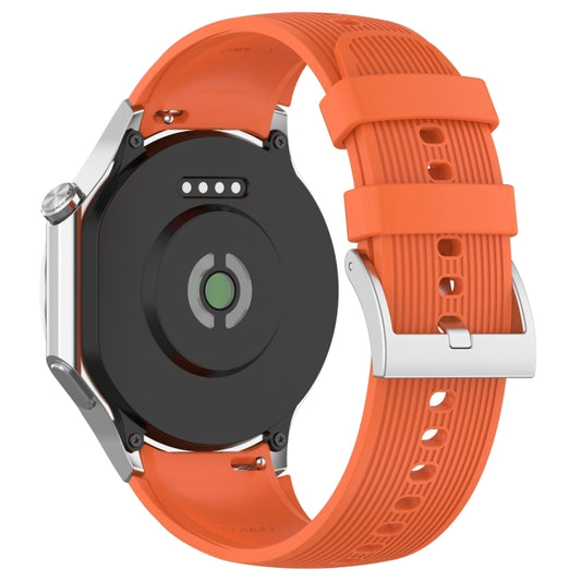 For OPPO Watch X2 Vertical Texture Silicone Watch Band(Orange) by bashfashion