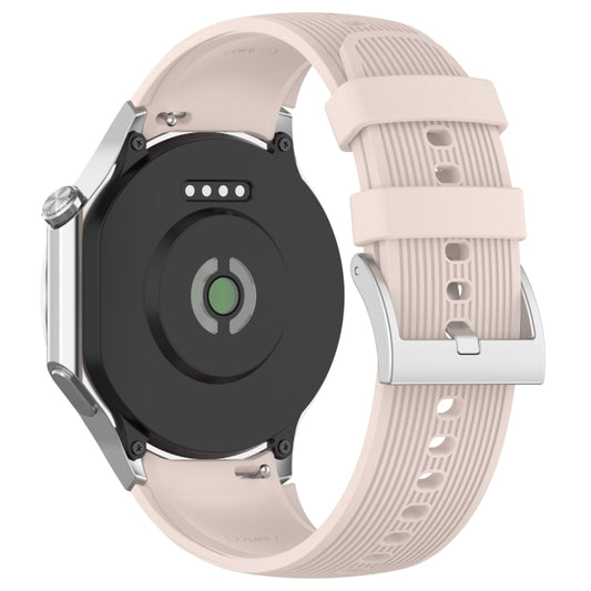 For OPPO Watch X2 Vertical Texture Silicone Watch Band(Pink) by bashfashion