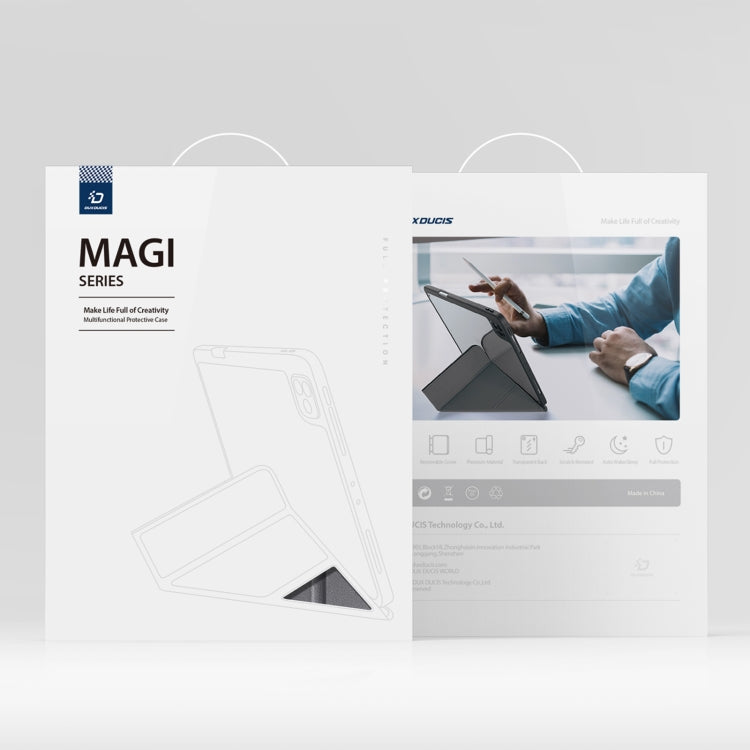 For iPad Pro 11 2025 / 2024 DUX DUCIS Magi Series Smart Leather Tablet Case(Grey) by DUX DUCIS