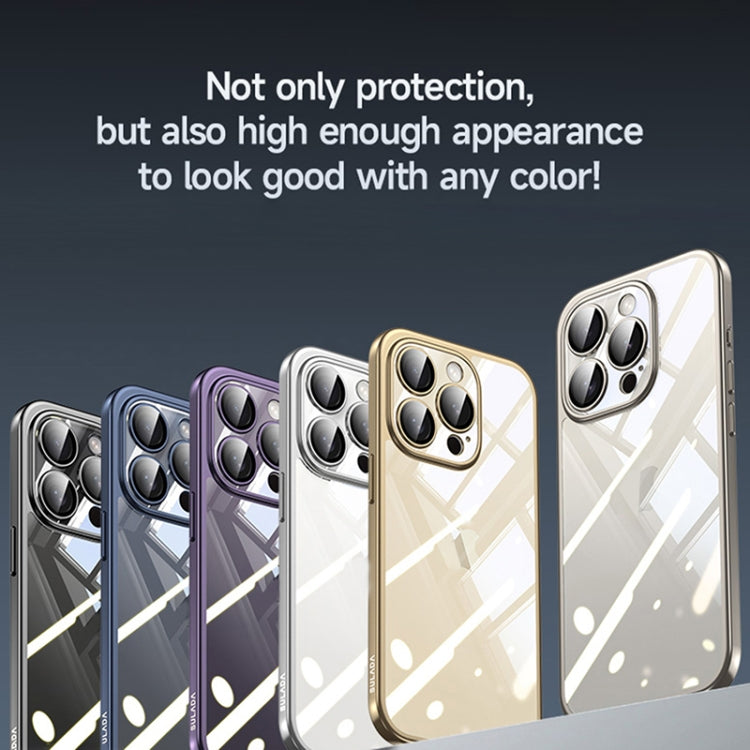 For iPhone 14 Pro Max SULADA Electroplating Frosted PC + TPU Shockproof Phone Case(Purple) by SULADA