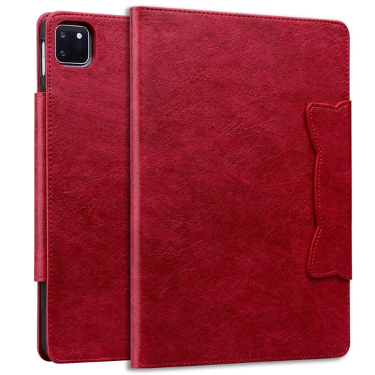 For iPad Pro 13 2025 / 2024 Cat Buckle Leather Smart Tablet Case(Red) by bashfashion