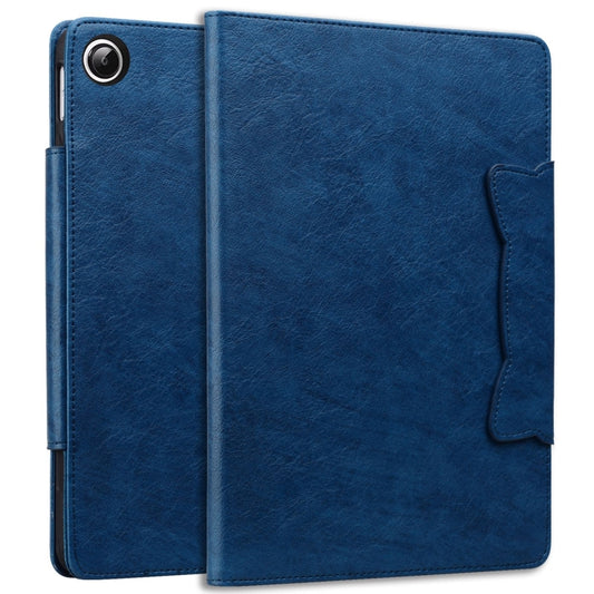 For Samsung Galaxy Tab A11 / A9 Cat Buckle Leather Tablet Case(Royal Blue) by bashfashion