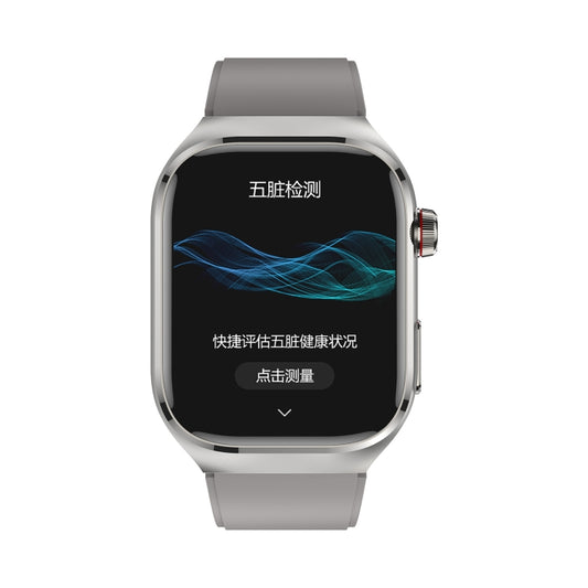 TK16 2.04 inch LCD Screen Silicone Strap Smart Watch Supports Health Monitoring(Grey) by bashfashion