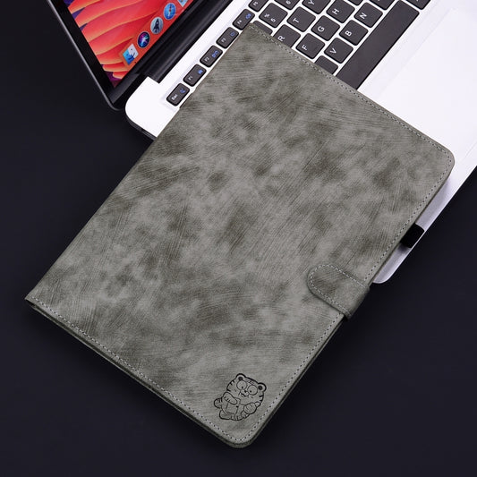 For Samsung Galaxy Tab S4 10.5 SM-T830 Tiger Pattern Flip Leather Tablet Case(Grey) by bashfashion