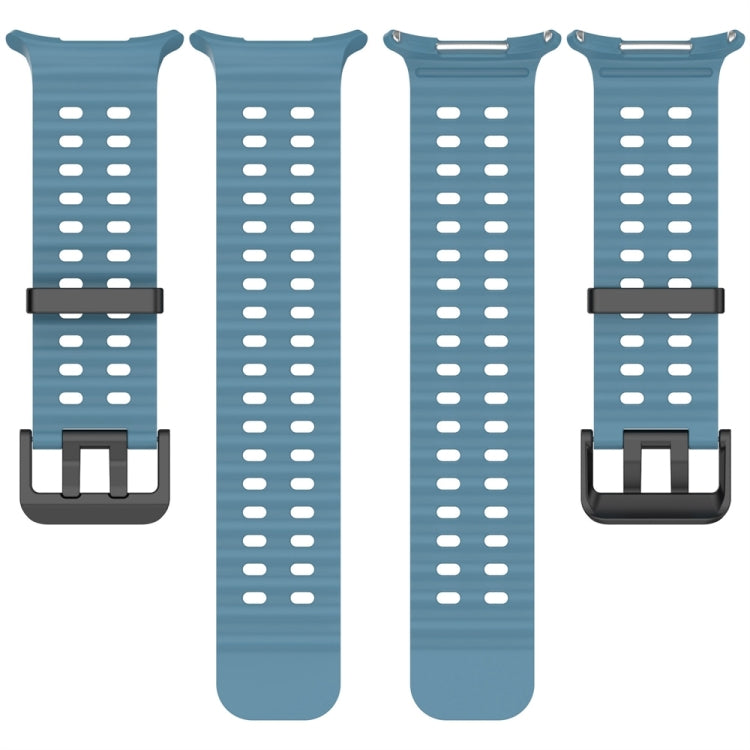 For Samsung Galaxy Watch Ultra 47mm / Ultra 2025 Ocean Dual Silver Buckle Silicone Watch Band(Pink) by bashfashion