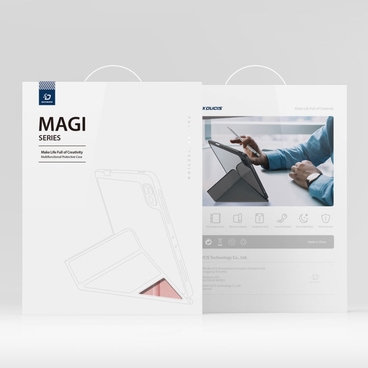 For Samsung Galaxy Tab S10+ DUX DUCIS Magi Series Smart Leather Tablet Case(Pink) by DUX DUCIS