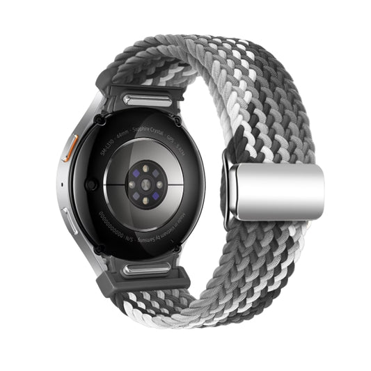 For Samsung Galaxy Watch 7 / 6 / 5 / 4 Nylon Loop Magnetic Buckle Watch Band(Dark Chocolate) by bashfashion