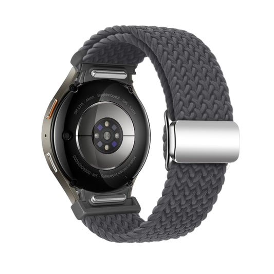 For Samsung Galaxy Watch 7 / 6 / 5 / 4 Nylon Loop Magnetic Buckle Watch Band(Space Grey) by bashfashion
