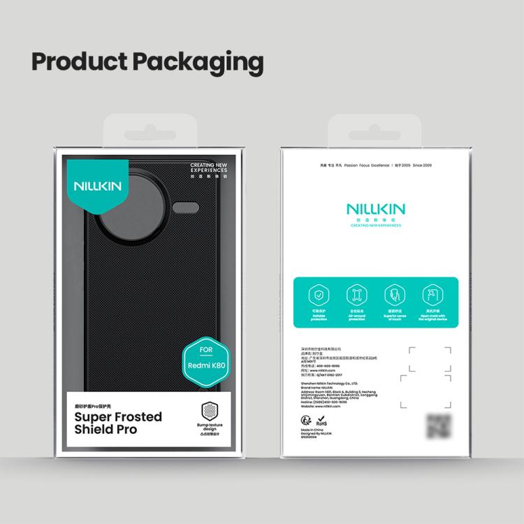 For Redmi K80 NILLKIN Frosted Shield Pro PC + TPU Phone Case(Black) by NILLKIN