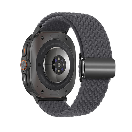 For Samsung Galaxy Watch Ultra 47mm / Ultra 2025 Nylon Loop Magnetic Buckle Watch Band(Space Grey) by bashfashion