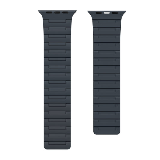 For Apple Watch Series 8 41mm Magnetic Silicone Watch Band(Midnight) by bashfashion