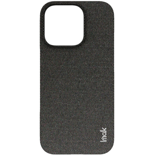 For iPhone 16 Pro Max imak Ruiyi Series Cloth Texture PU + PC Phone Case(Black) by imak