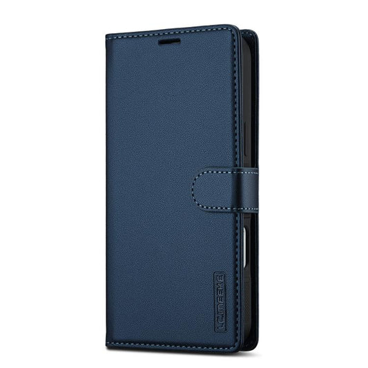 For iPhone 17 Pro Max LC.IMEEKE L2 Series Detachable Magsafe PU Phone Case with Lanyard(Blue) by LC.IMEEKE