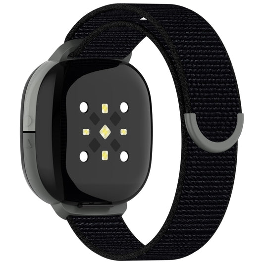 For Fitbit Ace LTE Nylon Loop Watch Band(Black) by bashfashion