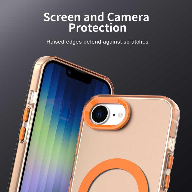 For iPhone 16e Candy Magsafe PC Hybrid TPU Phone Case(Orange) by bashfashion