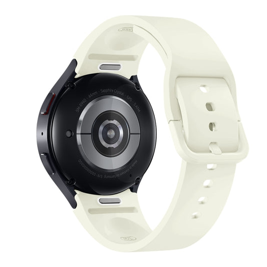 For Samsung Galaxy Watch 7 / 6 Button Style Quick Release Silicone Watch Band(Creamy White) by bashfashion