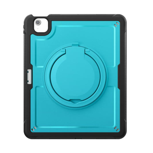 For iPad Air 13 2025 / 2024 Honeycomb Hybrid Tablet Case with Handle Holder & Strap(Light Blue) by bashfashion