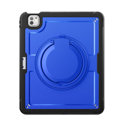 For iPad Pro 13 2025 / 2024 Honeycomb Hybrid Tablet Case with Handle Holder & Strap(Dark Blue) by bashfashion