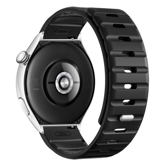 22mm Universal Magnetic Silicone Watch Band(Black) by bashfashion