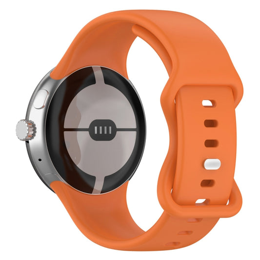 For Google Pixel Watch 3 45mm Official Silicone Watch Band(Orange) by bashfashion
