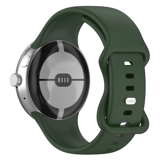 For Google Pixel Watch 3 41mm Official Silicone Watch Band(Dark Green) by bashfashion