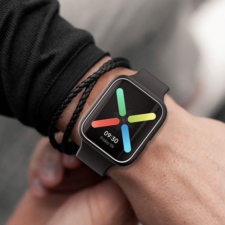 For OPPO Watch 46mm Smart Watch TPU Protective Case, Color:Black+Yellow by bashfashion