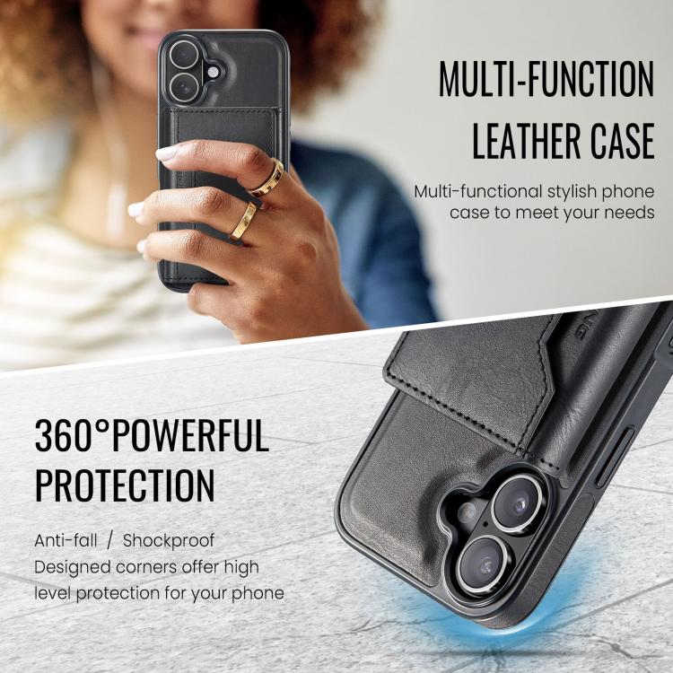 For iPhone 17 MAGKING K2 Series MagSafe RFID Card Bag Detachable Phone Case(Black) by MAGKING