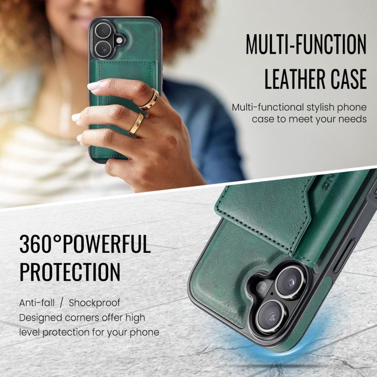 For iPhone 17 MAGKING K2 Series MagSafe RFID Card Bag Detachable Phone Case(Green) by MAGKING