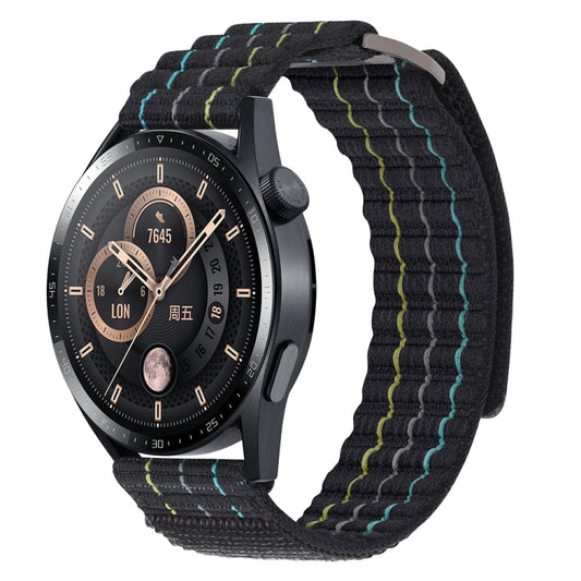 20mm Dual-Section Sports Style Nylon Loop Watch Band(Black) by bashfashion