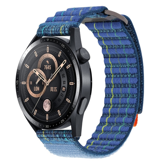 20mm Dual-Section Sports Style Nylon Loop Watch Band(Blue) by bashfashion