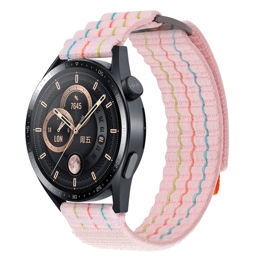 20mm Dual-Section Sports Style Nylon Loop Watch Band(Pink) by bashfashion