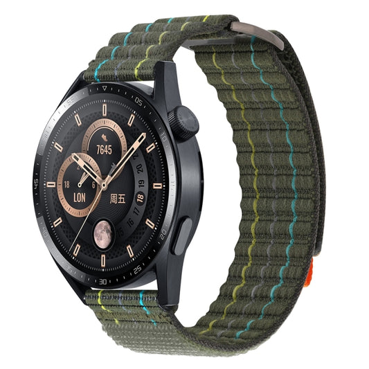 20mm Dual-Section Sports Style Nylon Loop Watch Band(Green) by bashfashion