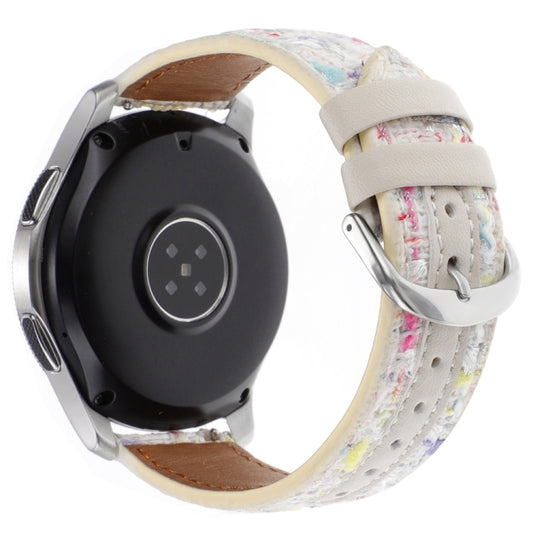 22mm Woolen Hybrid Leather Watch Band(Starlight) by bashfashion