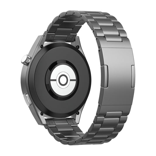 For Huawei Watch GT 5 / GT 4 46mm Button Style Three Beads Titanium Steel Quick Release Watch Band(Grey) by bashfashion