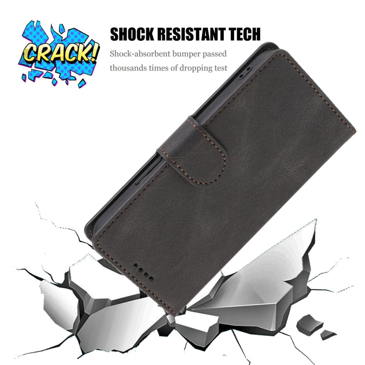 For iPhone SE 2024 Fantasy Skin-feel Calfskin Texture Leather Phone Case(Black) by bashfashion