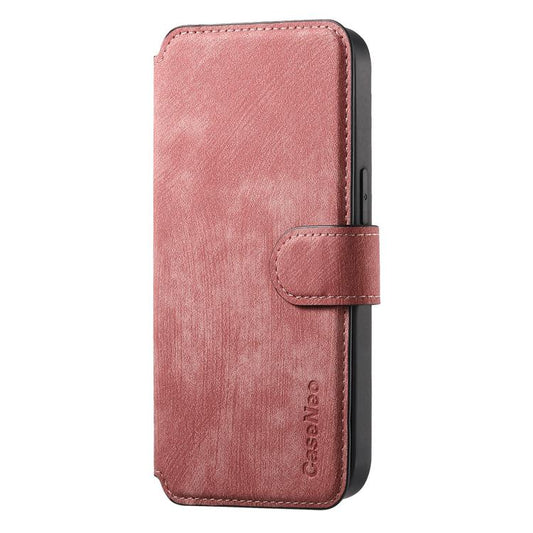 For iPhone 17 Pro CaseNeo MagSafe RFID Anti-theft Retro Leather Phone Case(Pink) by CaseNeo
