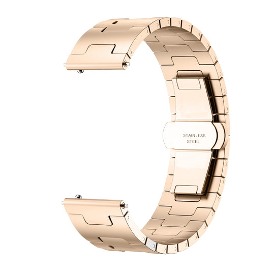 For Huawei GT4 46mm / GT5 46mm / GT5 Pro 22mm H-shaped Butterfly Buckle Stainless Steel Watch Band(Rose Gold) by bashfashion