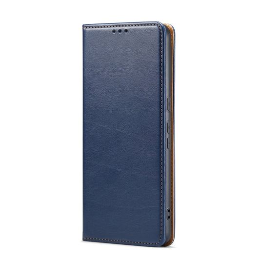 For Google Pixel 9 Pro XL Fierre Shann PU Genuine Leather Texture Phone Case(Blue) by FIERRE SHANN