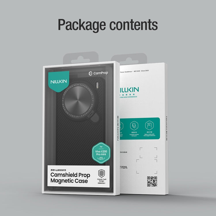 For vivo X200 Pro mini NILLKIN CamShield Prop MagSafe Magnetic PC Phone Case(Black) by NILLKIN
