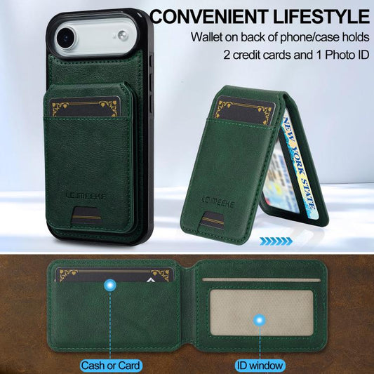 For iPhone Air LC.IMEEKE L3 Series Detachable RFID Card Bag Magsafe Phone Case(Green) by LC.IMEEKE