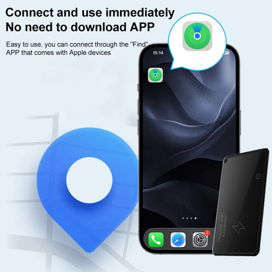 F5 Ultra-thin Card Type Location Tracker Anti-lost Device(Black) by bashfashion