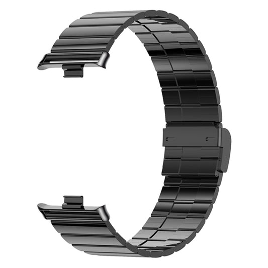 For Xiaomi Smart Band 9 Pro / 8 Pro One Bead Stainless Steel Metal Watch Band(Black) by bashfashion
