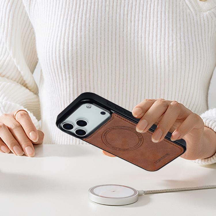 For iPhone 17 Pro Max LC.IMEEKE Magsafe Phone Case(Brown) by LC.IMEEKE