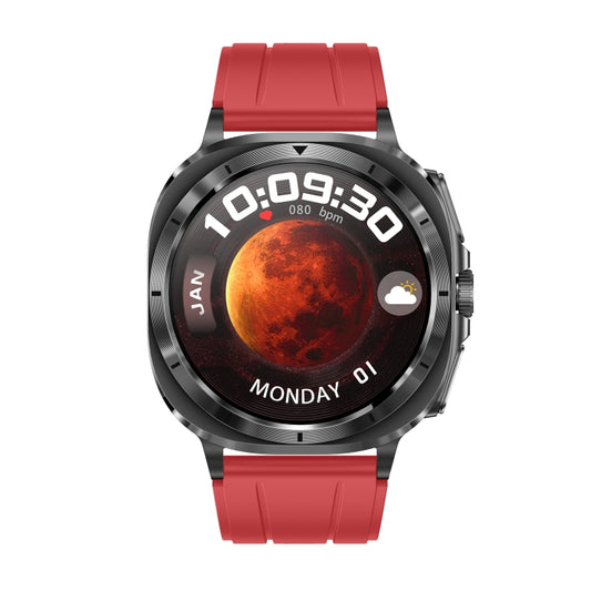 ET492 1.43 inch AMOLED Screen Silicone Strap Smart Watch Supports ECG/Blood Sugar Monitoring(Red) by bashfashion