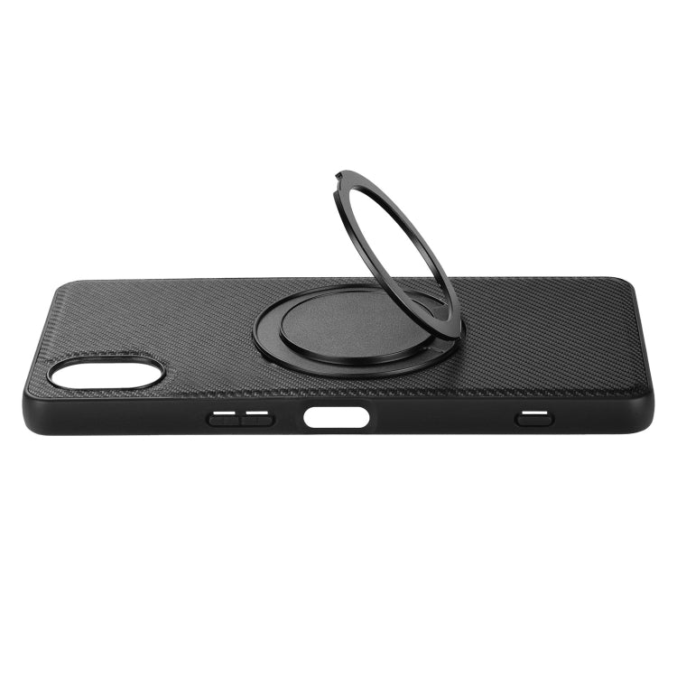 For Sony Xperia 5 V ViLi TCY Series Kevlar Leather Texture Rotating Holder Phone Case(Black) by ViLi