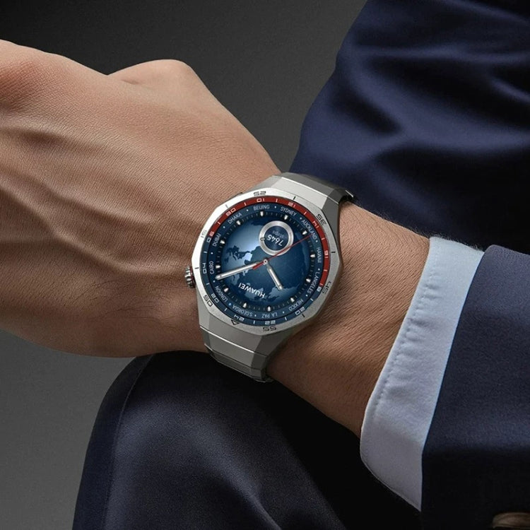 For Huawei Watch GT 5 Pro Folding Clasp Titanium Metal Quick Release Watch Band(Black) by bashfashion